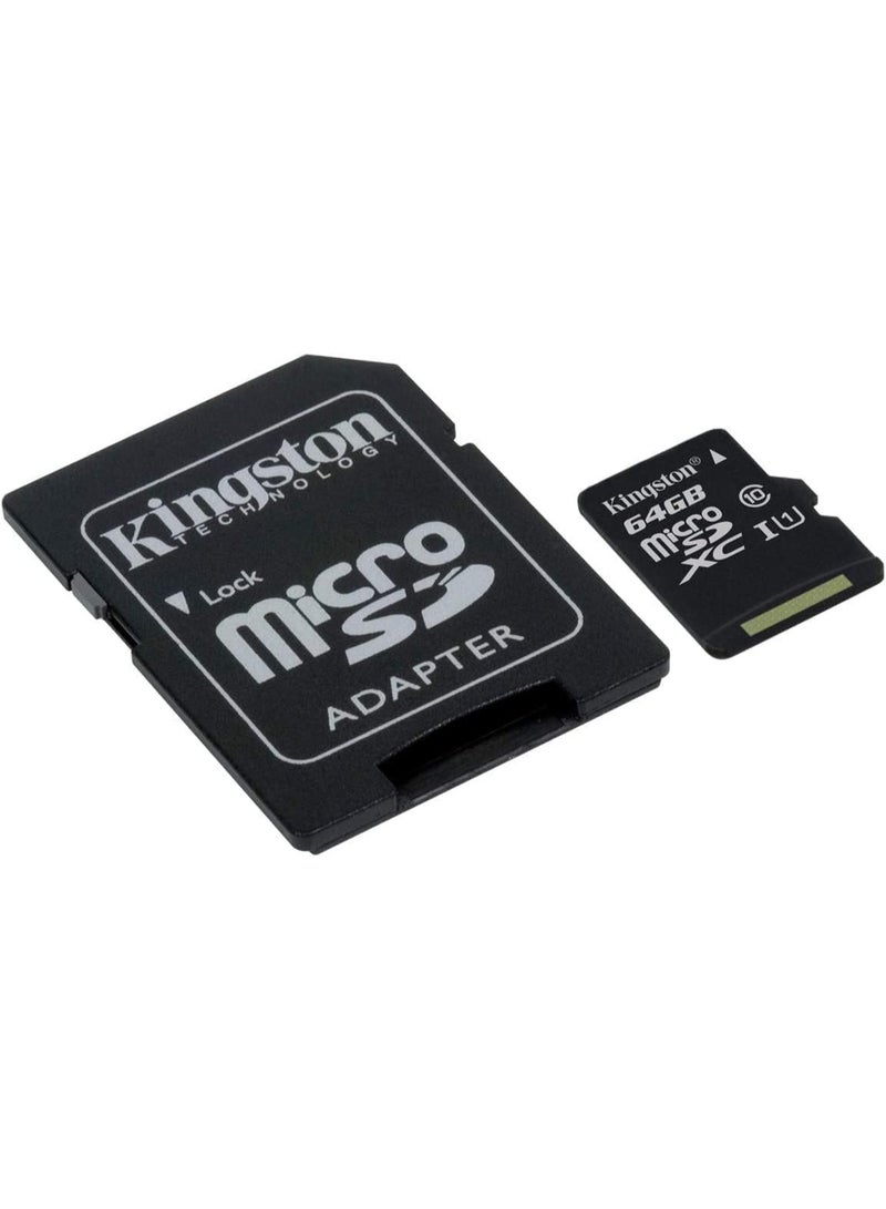 كينغستون بطاقة ذاكرة MicroSDXC بسعة 64GB من Kingston Canvas Select Plus مع محول - Image 3